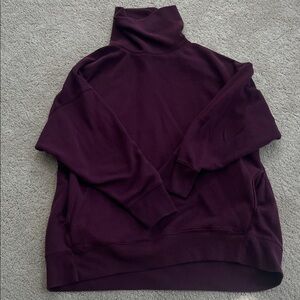 Aerie Plum Turtleneck Pullover Sweatshirt